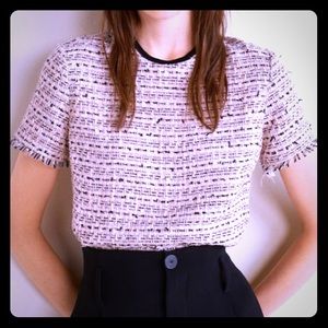 Mango tweed top